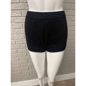 Obsessed Boutique Black Knit Short With White Trim Size S